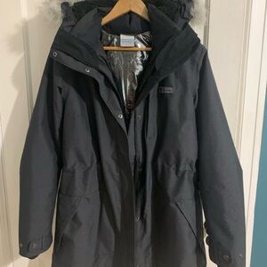 Columbia Black Hooded Parka